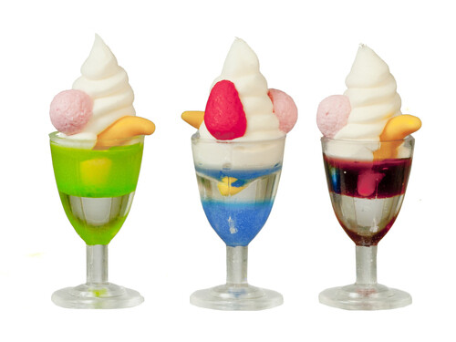 SET OF 3 ICE CREAM SUNDAES