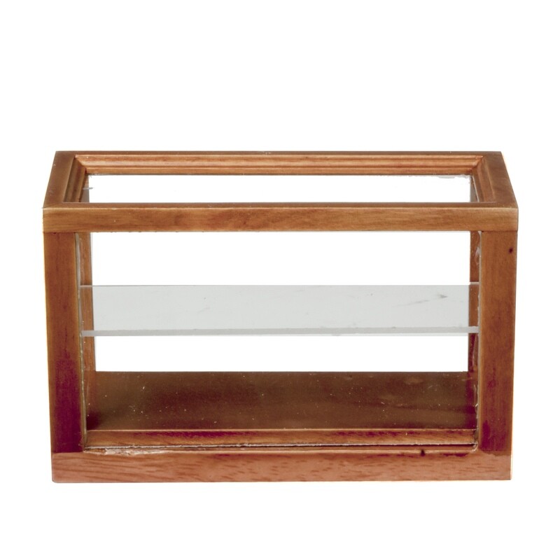 WALNUT SHOP DISPLAY CASE