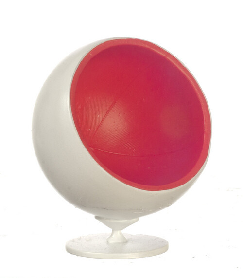RED AND WHITE RETRO  BALL CHAIR