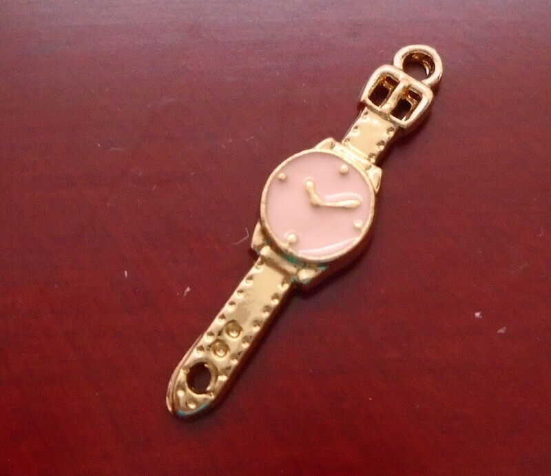 LADY'S WATCH WITH PINK FACE