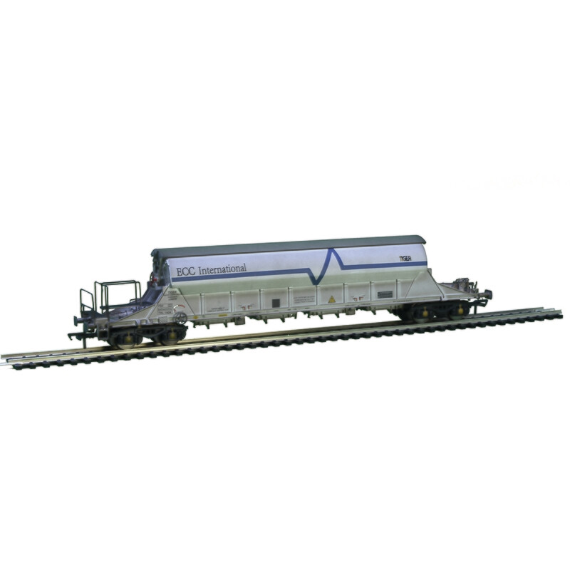 EFE Rail E87031 PBA Tiger Wagon TRL 11624 ECC International White [Weathered]