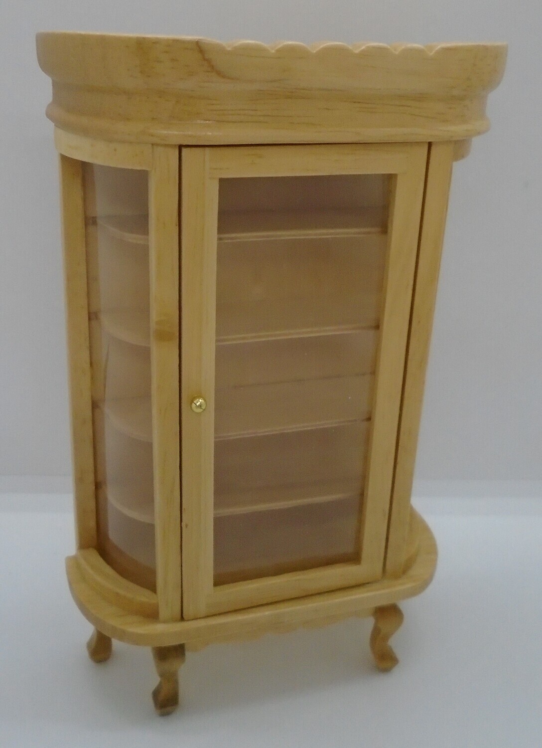LIGHT PINE DISPLAY CABINET