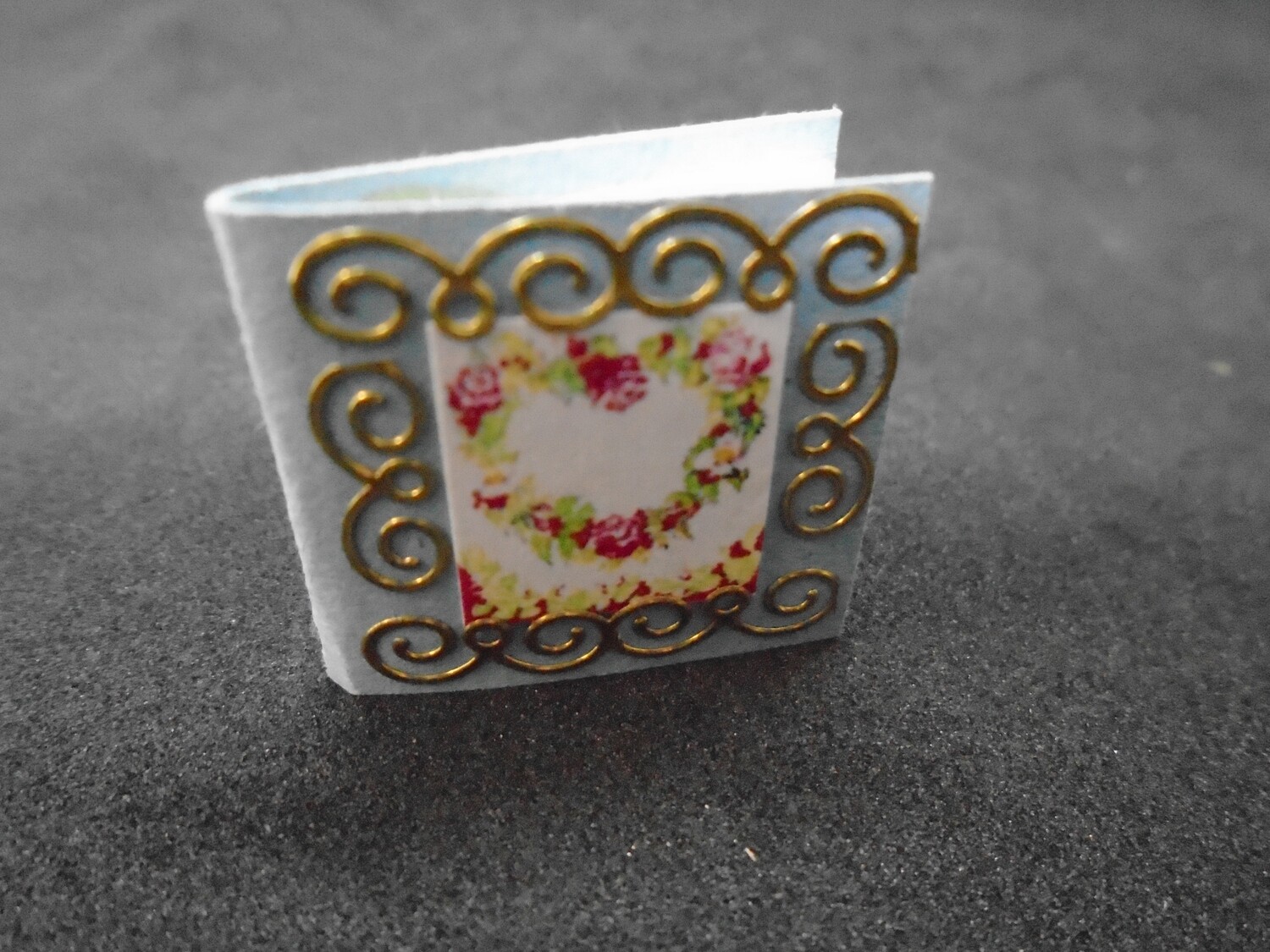 FANCY HANDMADE CHRISTMAS CARD IN BLUE