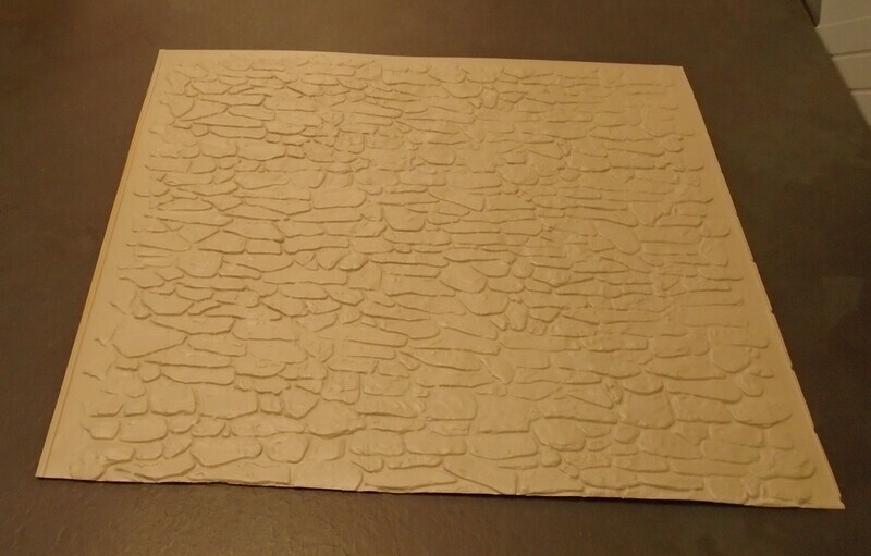 SHEETS OF STONE EFFECT TEXTURED PLASTIC TO BE PAINTED