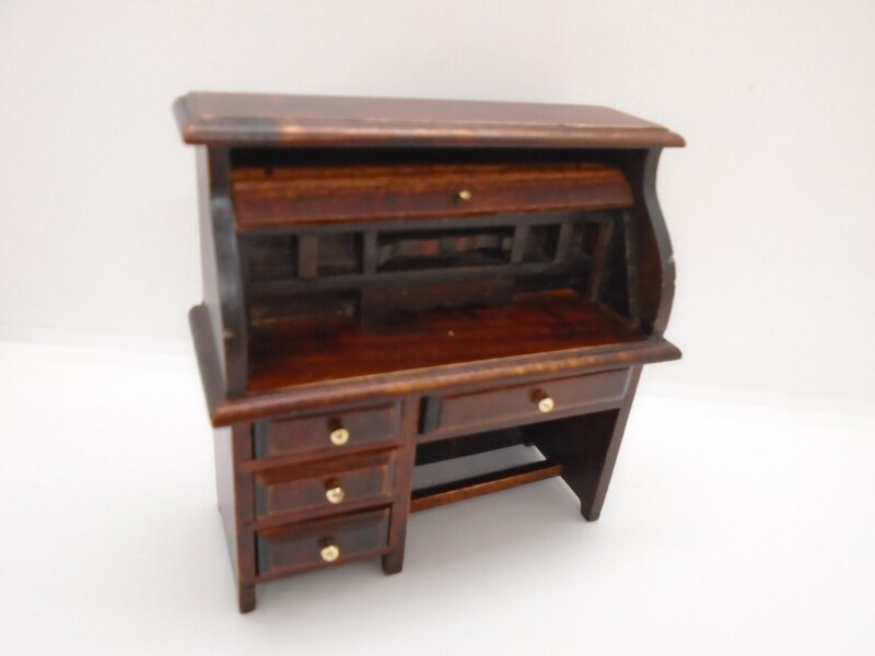 DRESSED DARK WOOD BUREAU