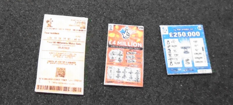 2 SIDED LAMINATED LOTTERY TICKET AND SCRATCH CARDS