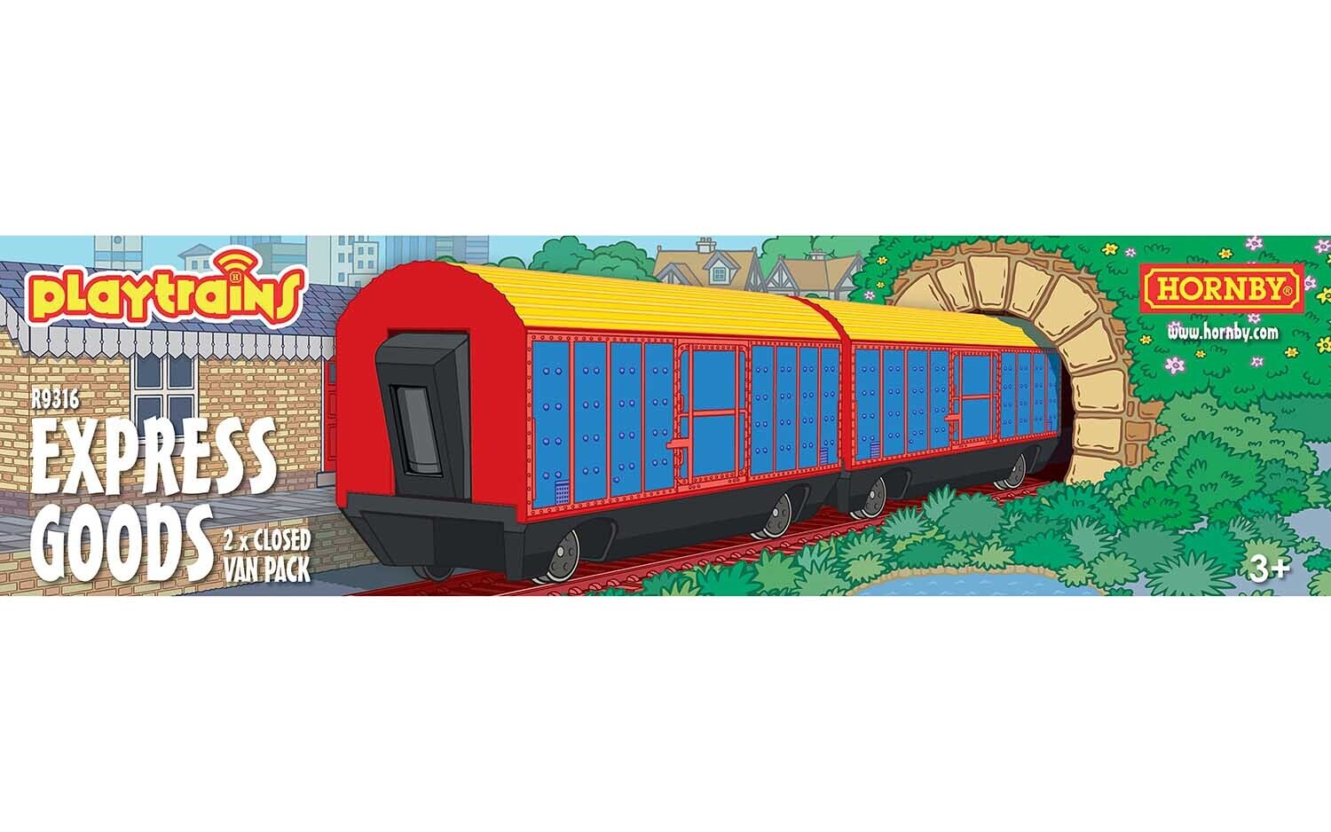 Hornby R9316 Playtrains - Express Goods 2 x Closed Wagon Pack