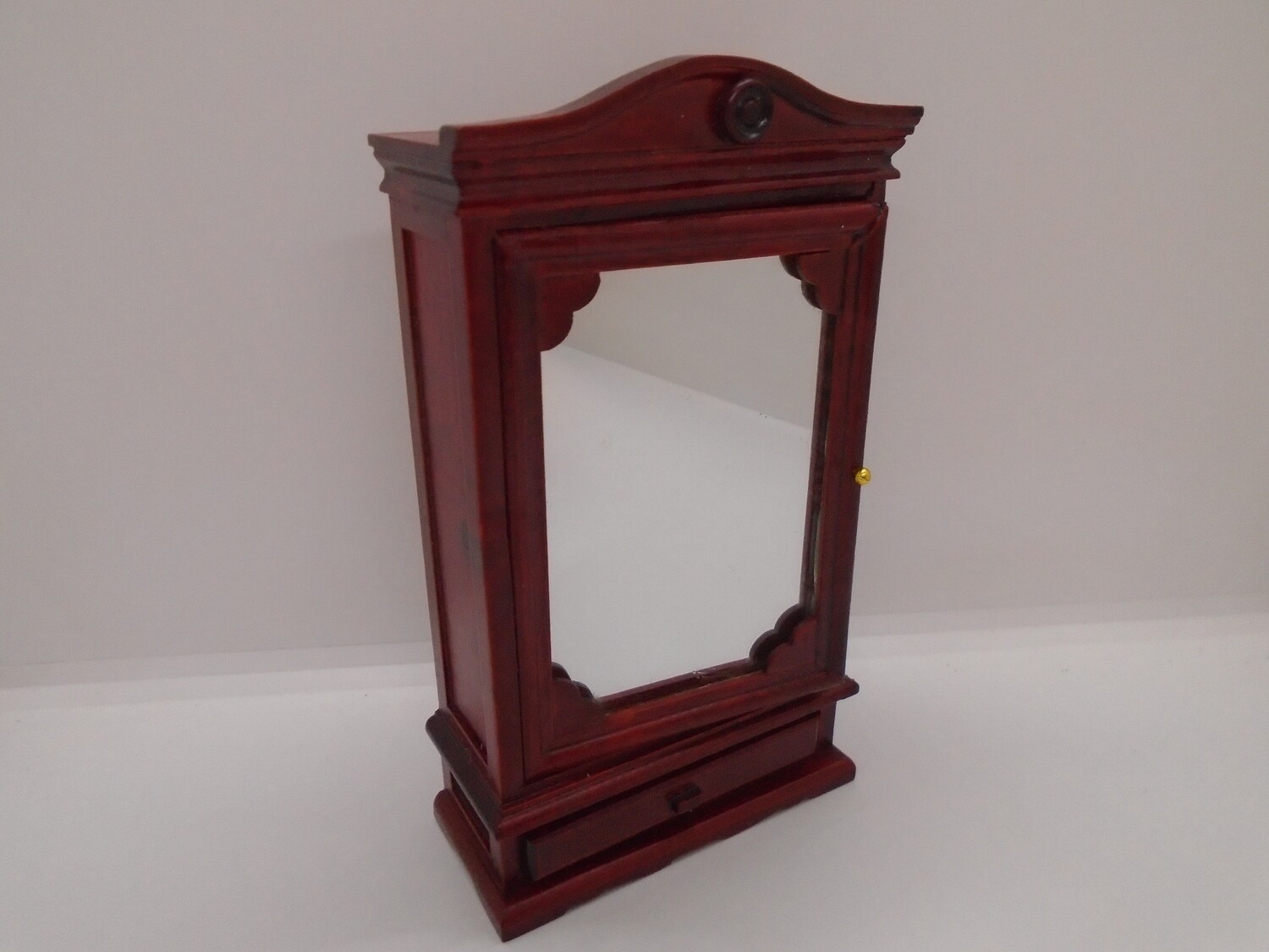 DOUBLE WARDROBE WITH MIRROR TO DOOR IN MAHOGANY