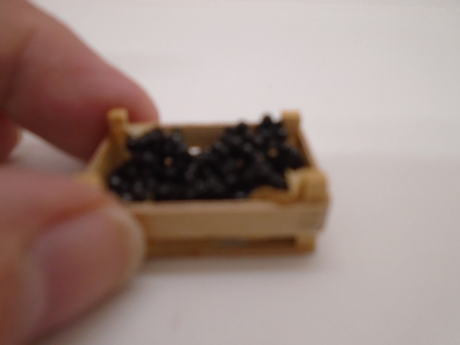 CRATE OF BLACK GRAPES