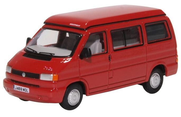 Oxford Diecast 76T4001 VW T4 Westfalia Camper Paprika Red