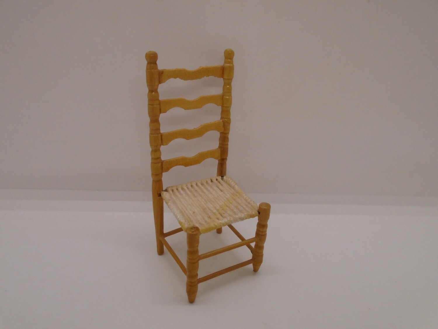 STRING SEAT LADDER BACK CHAIR