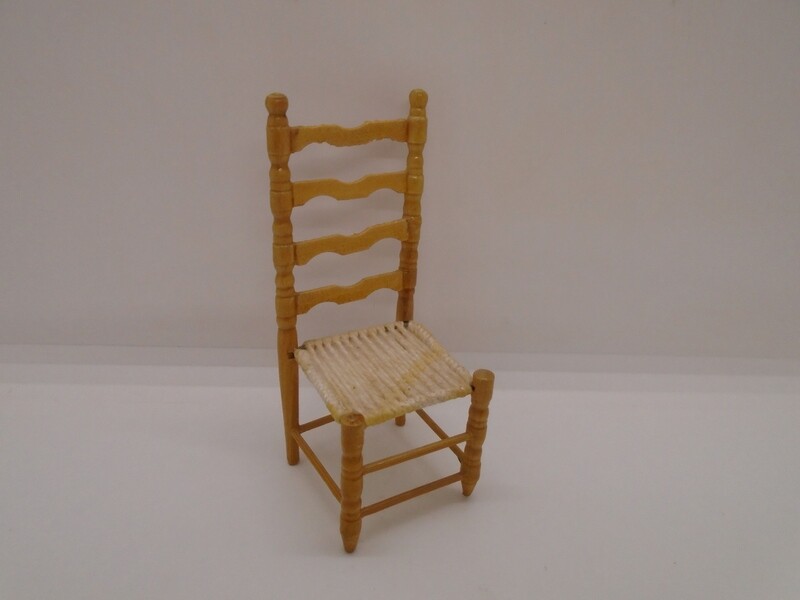 STRING SEAT LADDER BACK CHAIR