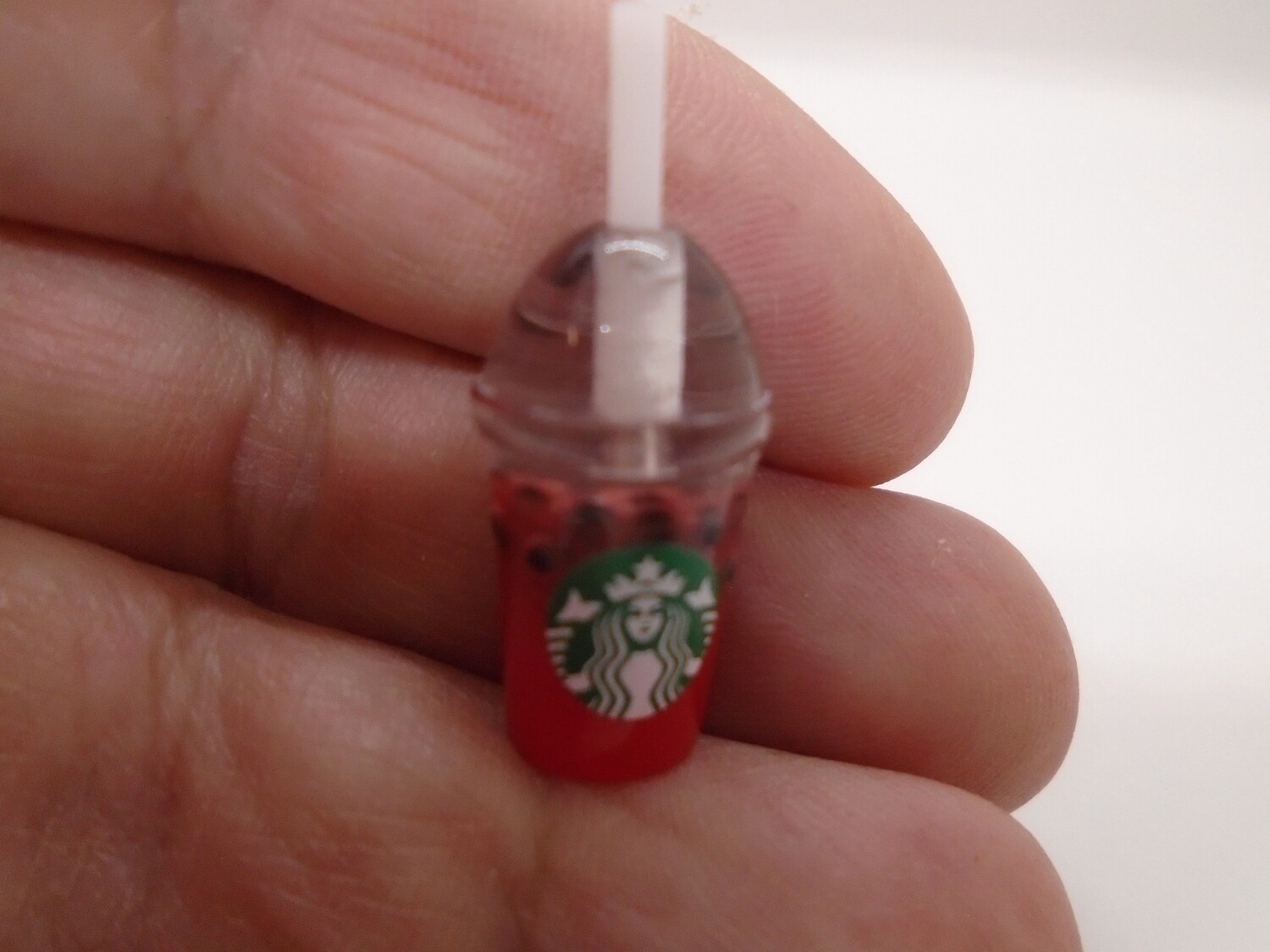 STARBUCKS DRINK WITH DOME LID AND STRAW