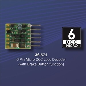 Bachmann 36-571 6 Pin Micro DCC Loco-Decoder (with Brake Button function)