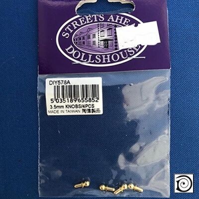 3.5MM BRASS KNOBS 4PK