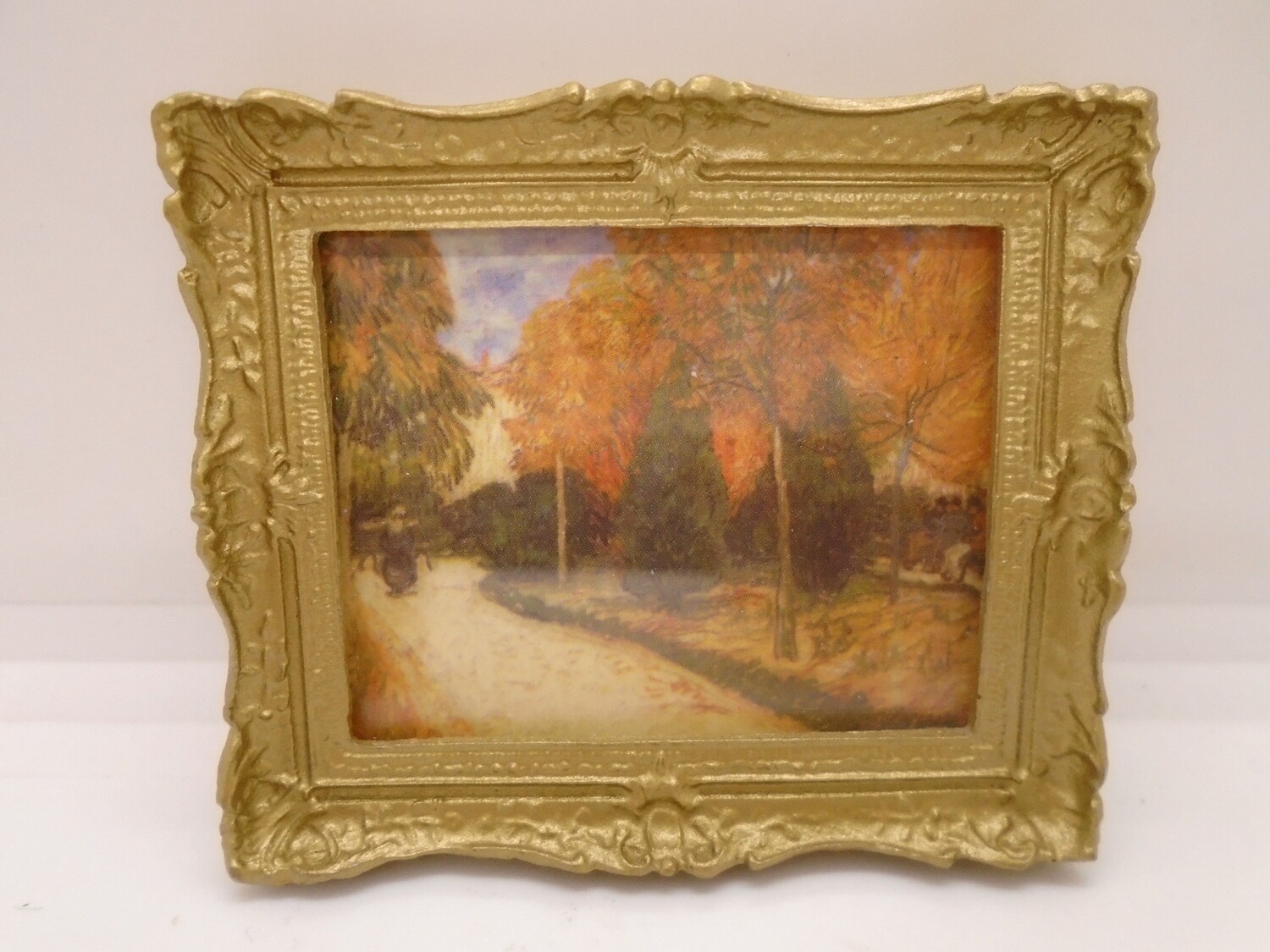 LARGE GOLD FRAME PICTURE OF AUTUMN TREES