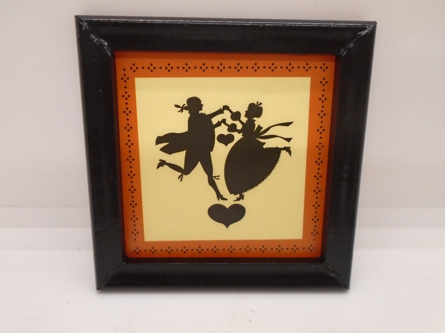 SILHOUETTE PICTURE WITH BLACK WOOD FRAME