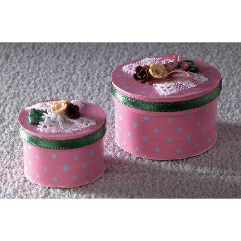 LUXURY PINK POLKA DOT HAT BOXES