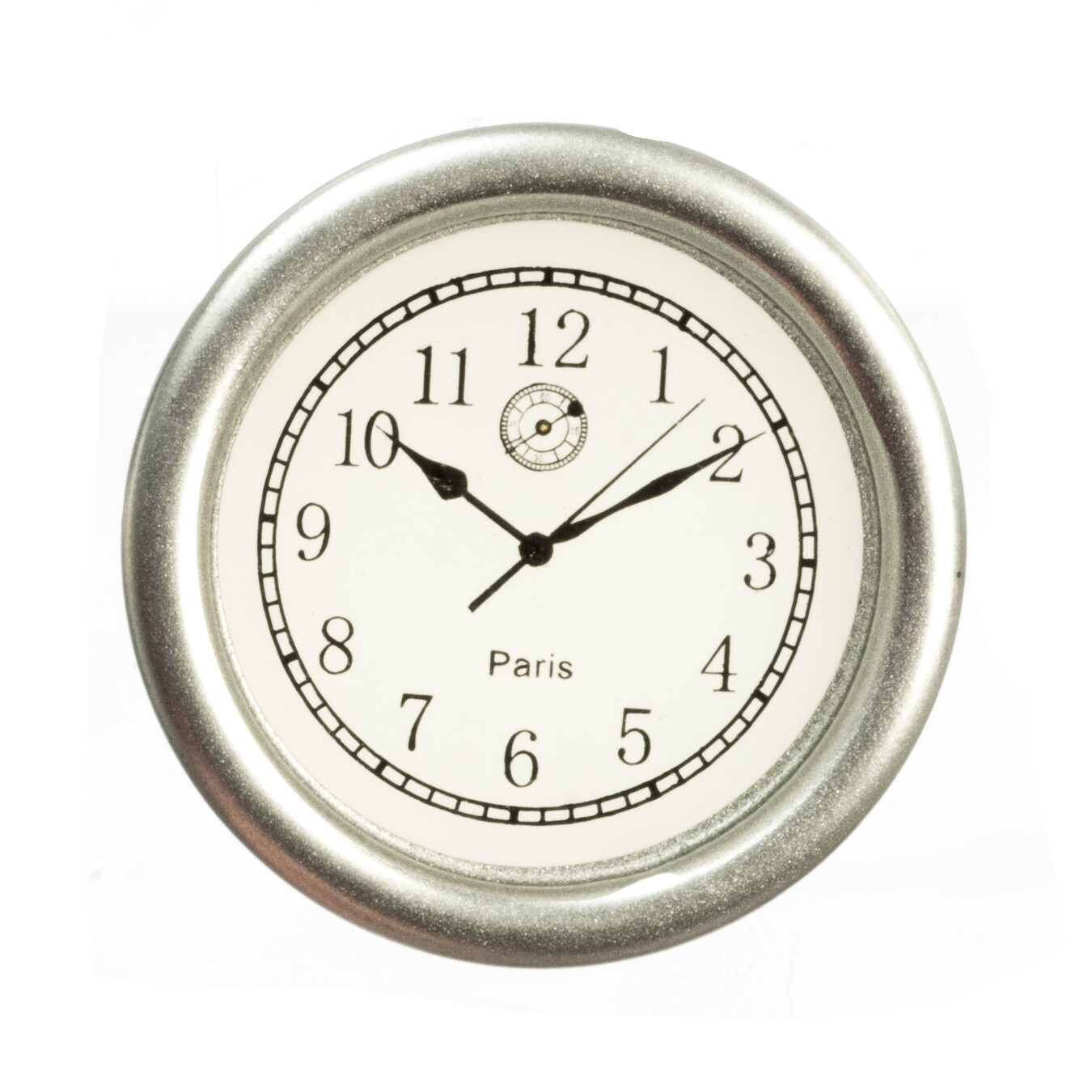 Wall Clock - Silver and White