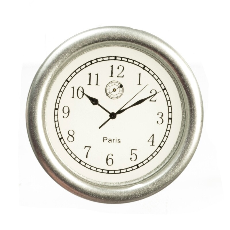 Wall Clock - Silver and White