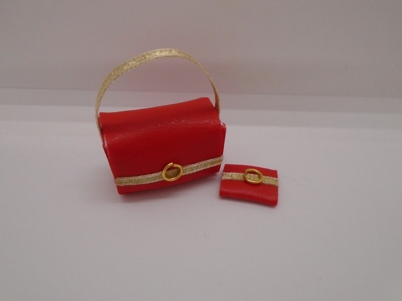 HANDBAG AND MATCHING PURSE