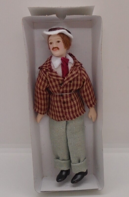 HAND CRAFTED PORCELAIN MAN IN BOX