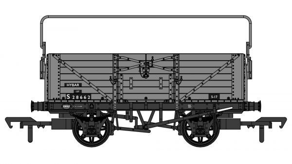 Rapido Trains 907009 D1355 7 Plank Open Wagon BR No. S28662