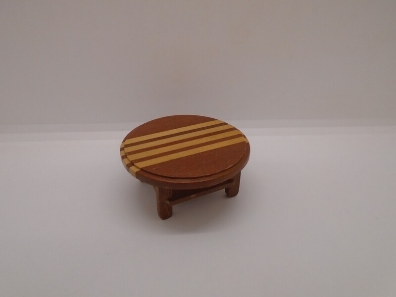 LOW ART DECO STYLE COFFEE TABLE WITH SHELF UNDER