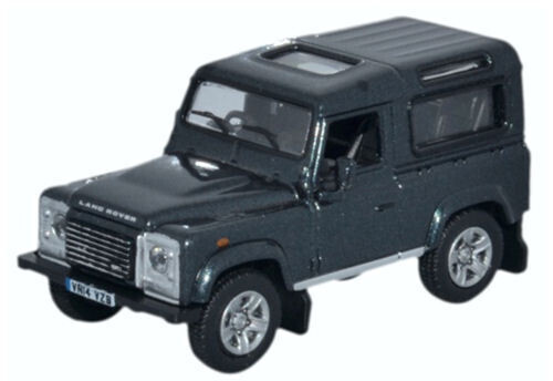 Oxford Diecast 76LRDF006 Land Rover Defender 90 Station Wagon Santorini Black