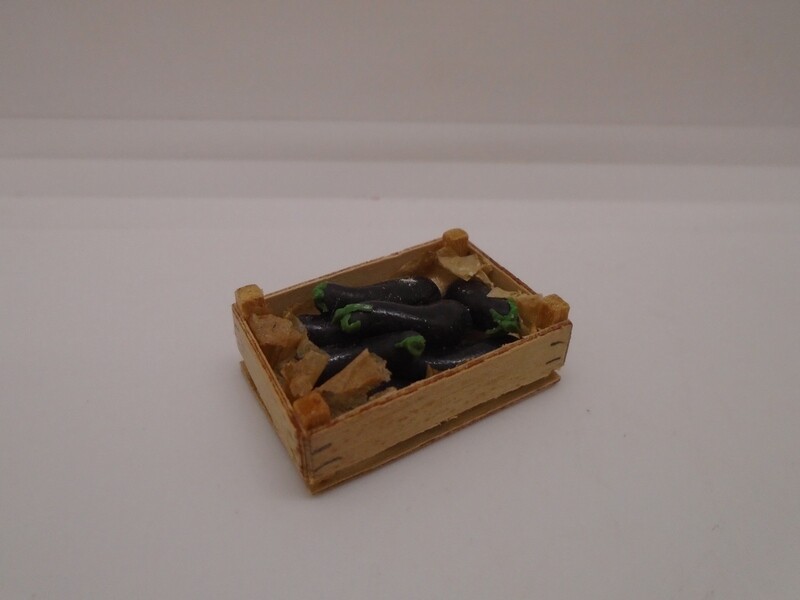 CRATE OF AUBERGINES