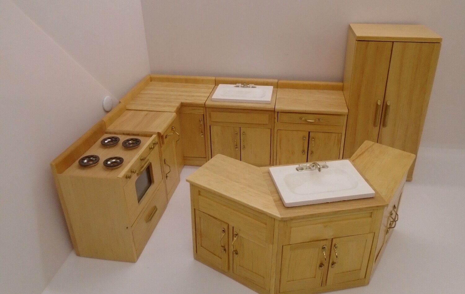 7 PC WOOD KITCHEN SET INCLUDING ISLAND