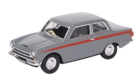 Oxford Diecast 76COR1008 Ford Cortina MKI Lombard Grey/Red