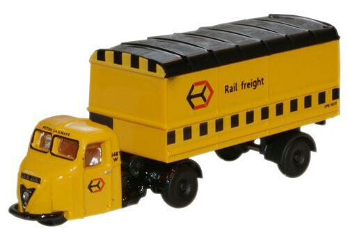Oxford Diecast NRAB009 Railfreight Scammell Scarab Van Trailer