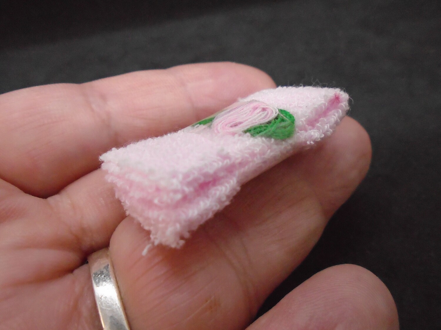 FOLDED PINK TOWEL