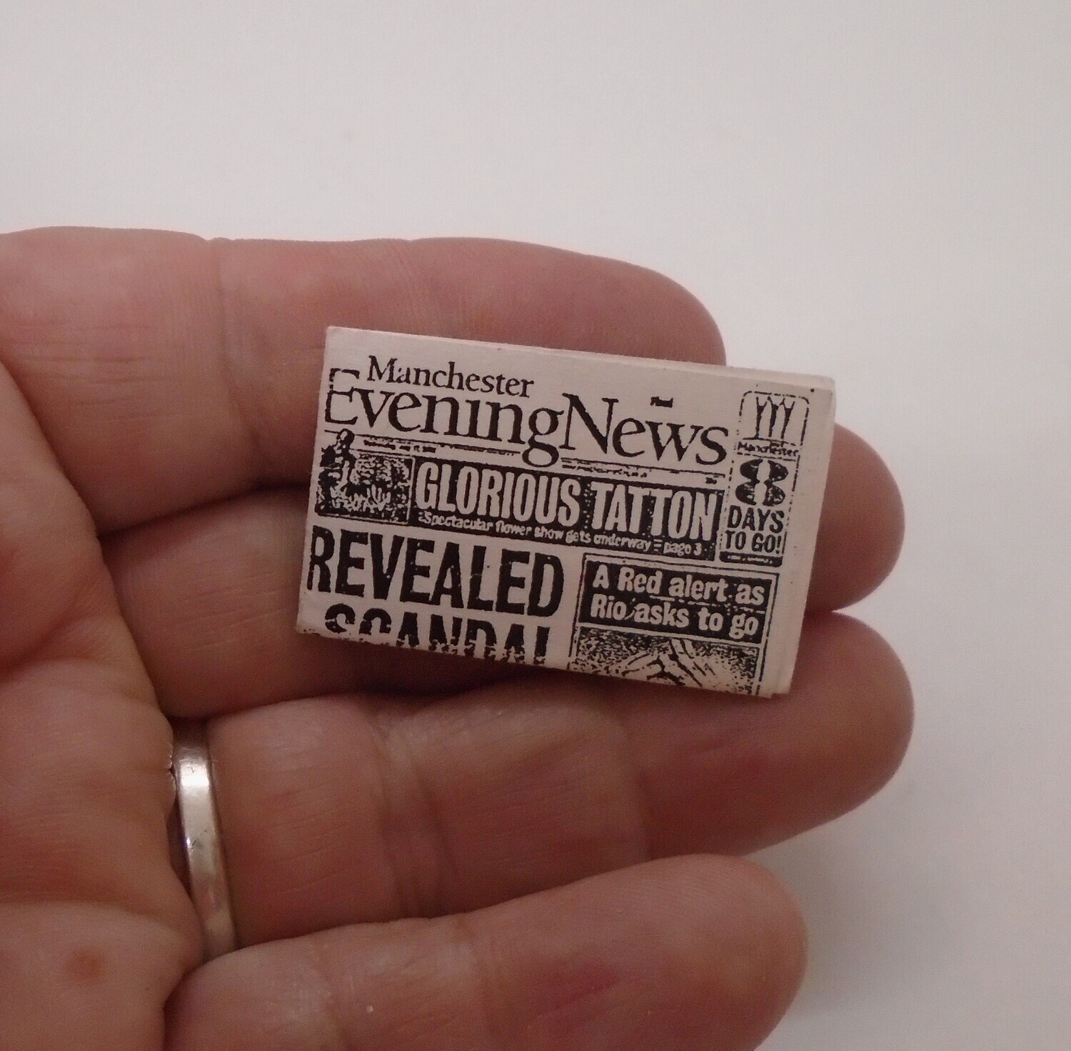 FOLDED EVENING NEWS NEWSPAPER
