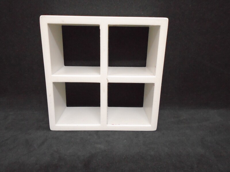 4 Cube Display Unit White Modern Shelves Bookcase