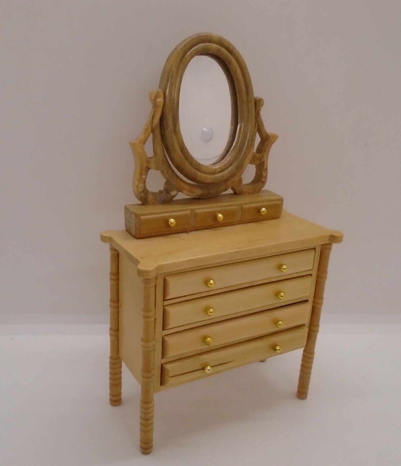 PINE CHEST AND MIRROR