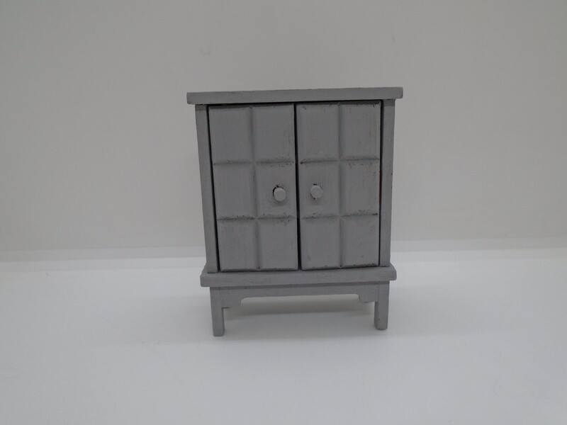 GREY WOODEN CABINET