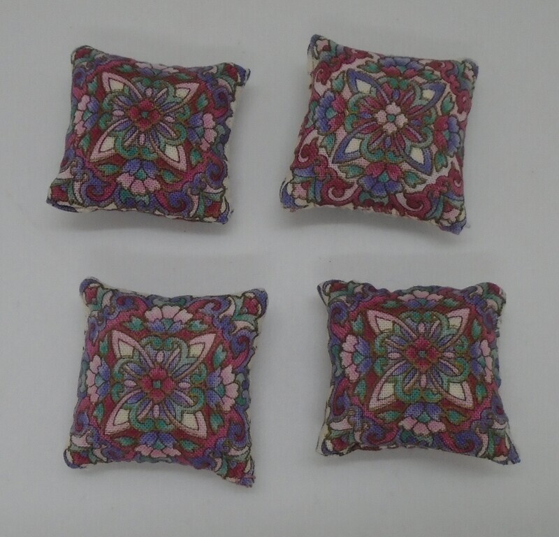 4 PRETTY  HAND CRAFTED CUSHIONS
