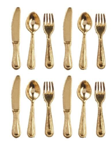 12 PC GOLD CUTLERY SET