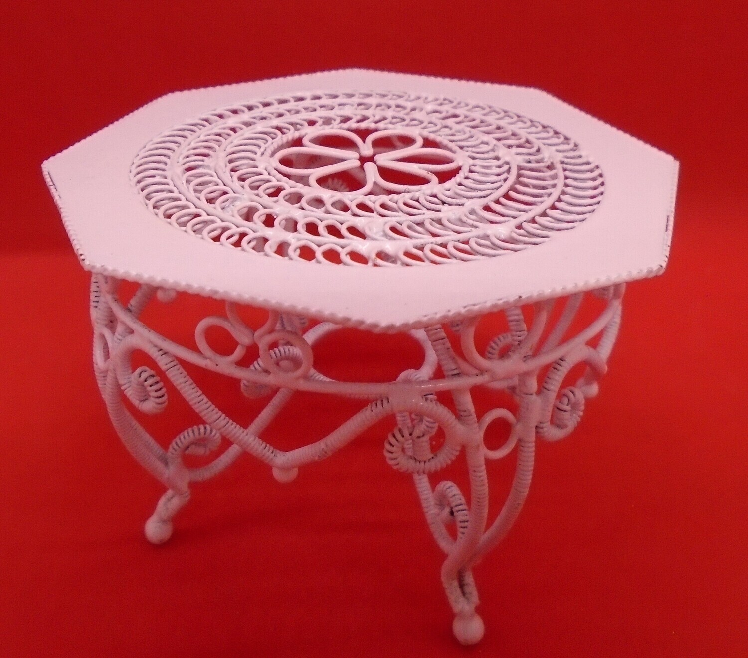 WHITE METAL TABLE