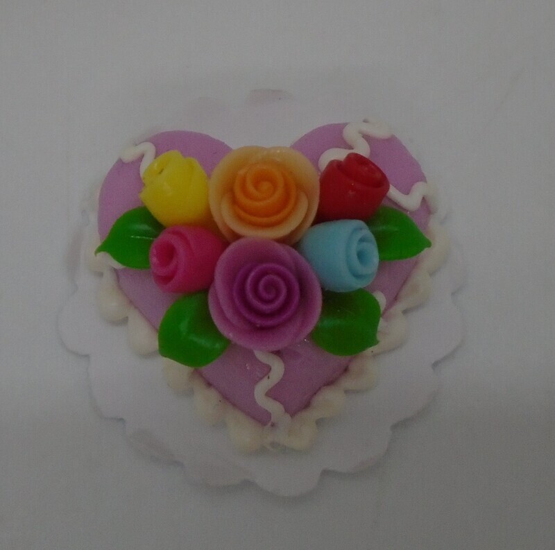 HEART SHAPE PINK CAKE