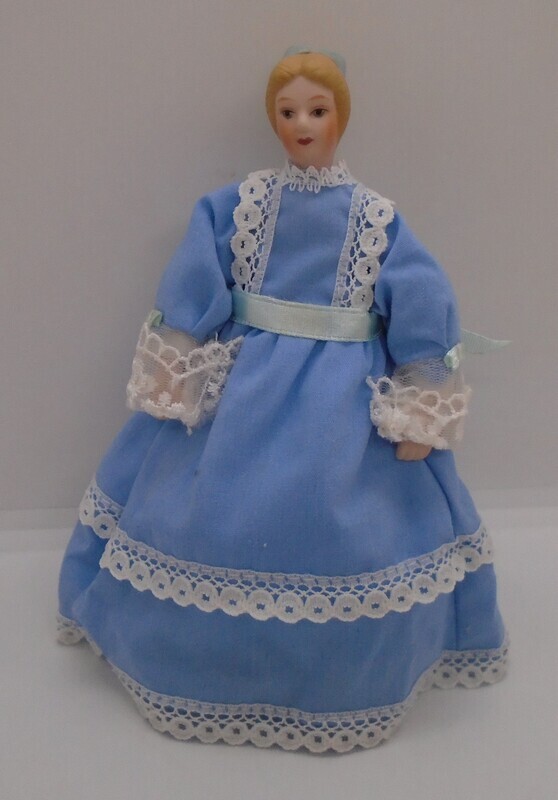 LADY IN BLUE DRESS