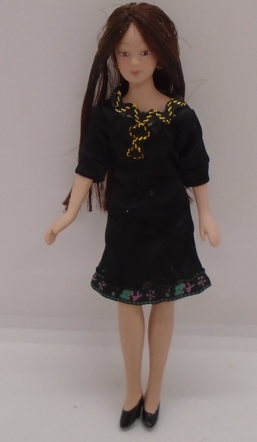 MODERN LADY IN BLACK DRESS