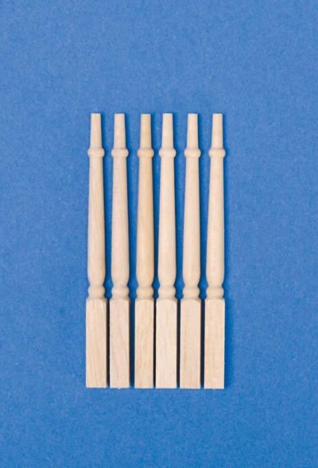 SQUARE END SPINDLES PK OF 12