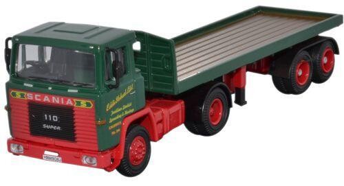 Oxford Diecast STOB009 Eddie Stobart Scania 110 Flatbed Trailer