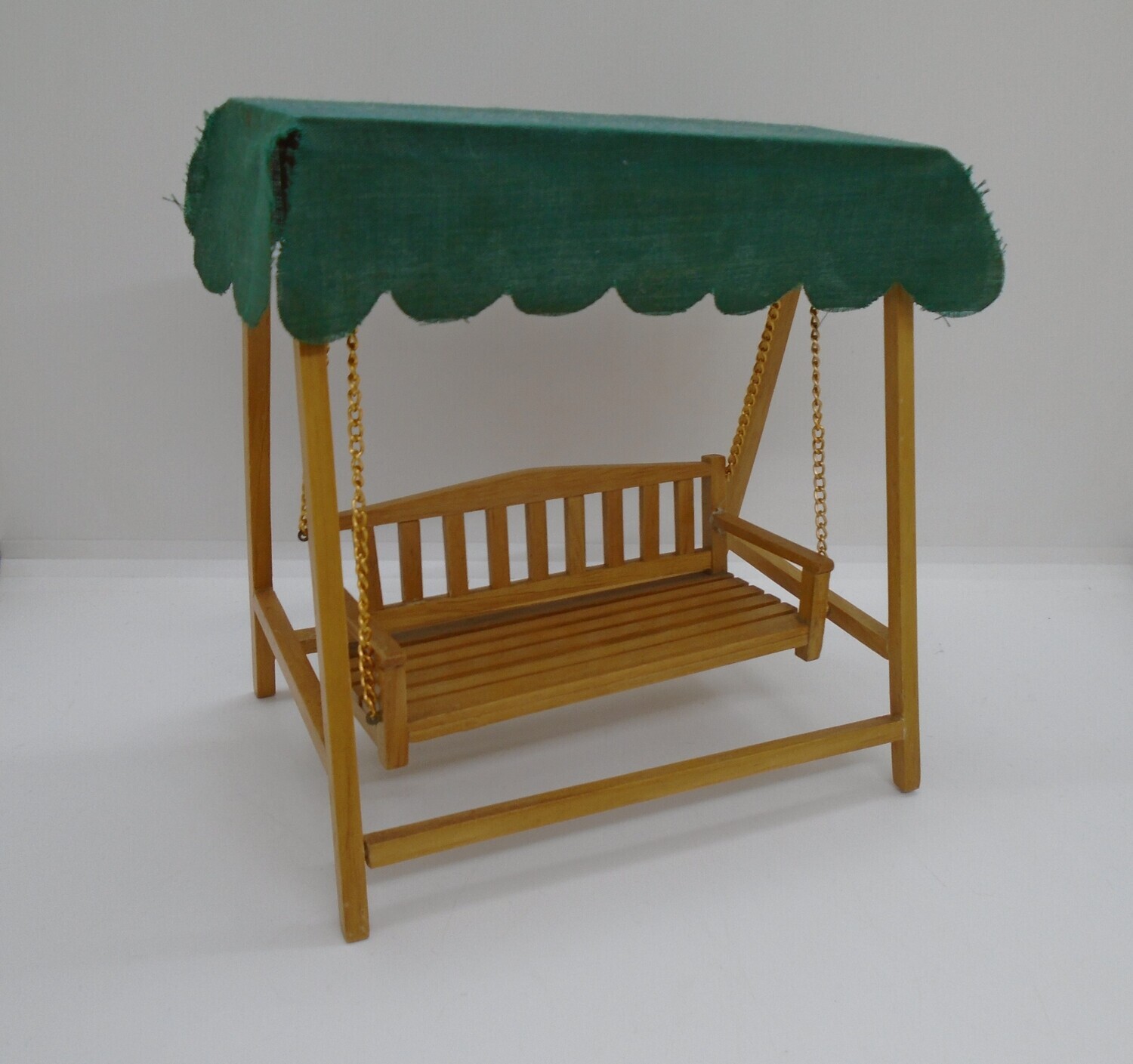 Garden Swing with Green Canopy
