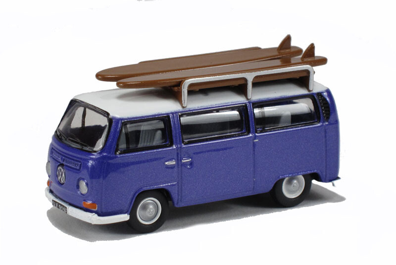 Oxford Diecast 76VW015 VW Bus Metallic Purple/White