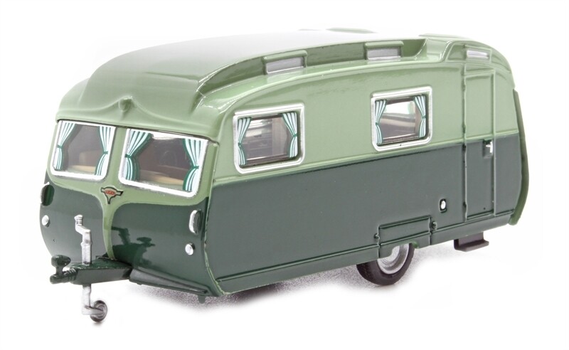 Oxford Diecast 76CC003 Dark Green and Sage Green Carlight Continental