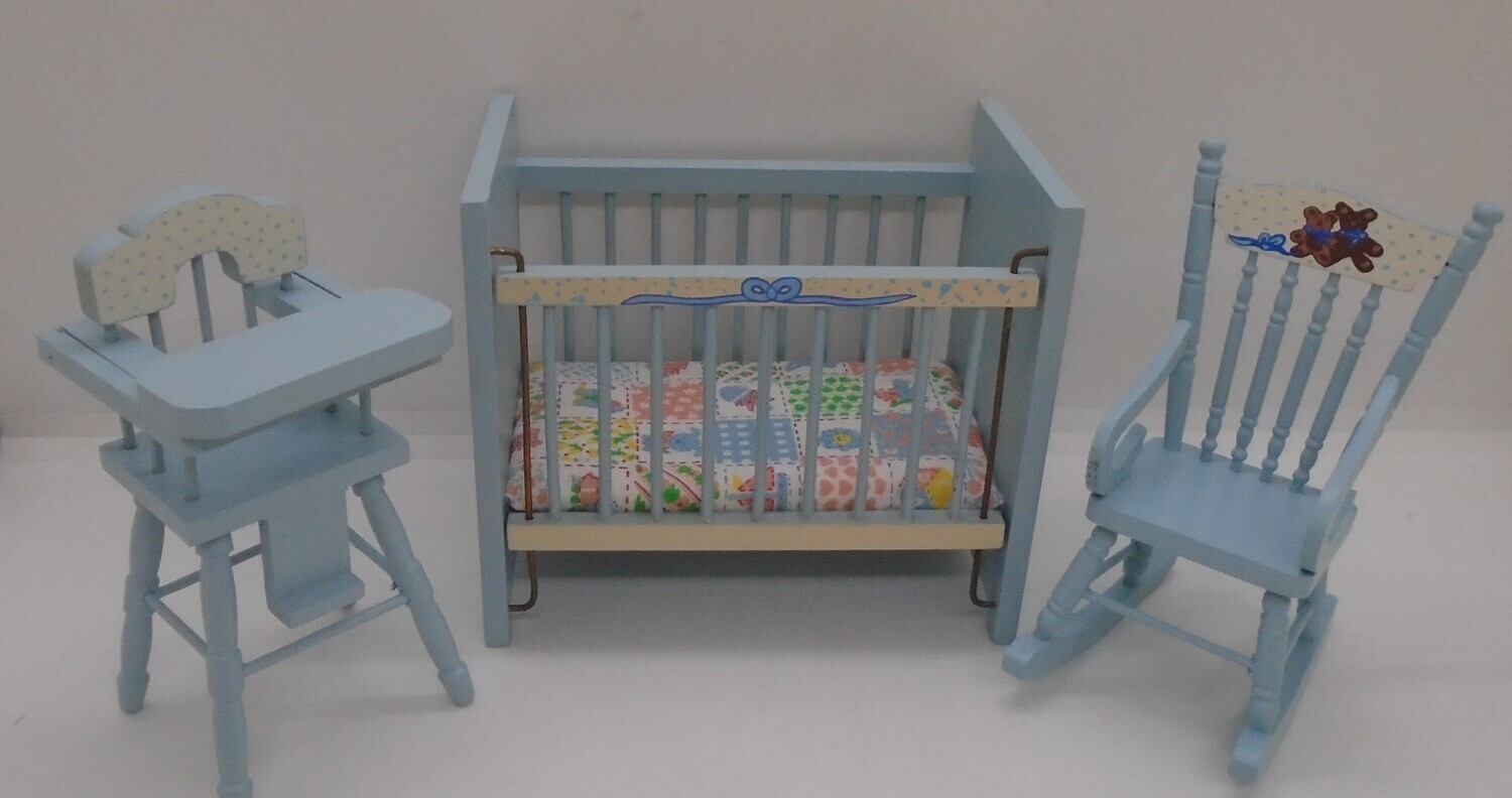 3 PC NURSERY SET IN BLUE